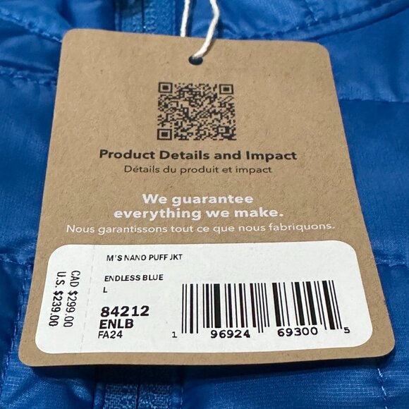 New Patagonia 2025 Nano Puff Jacket Endless Blue Men's Large L - Picture 3 of 4
